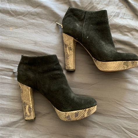 michael kors black snakeskin boots|snake leather ankle boots.